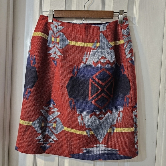 Saddle Ridge Vintage Collectiob Colorful Equestrian Horse Indian Wool Wrap Skirt - Picture 2 of 5